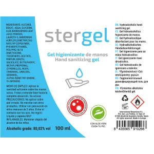 STERGEL - HYDROALKOHOLISCHES HÃNDESANITISIERUNGSGEL ALOE VERA 100ML